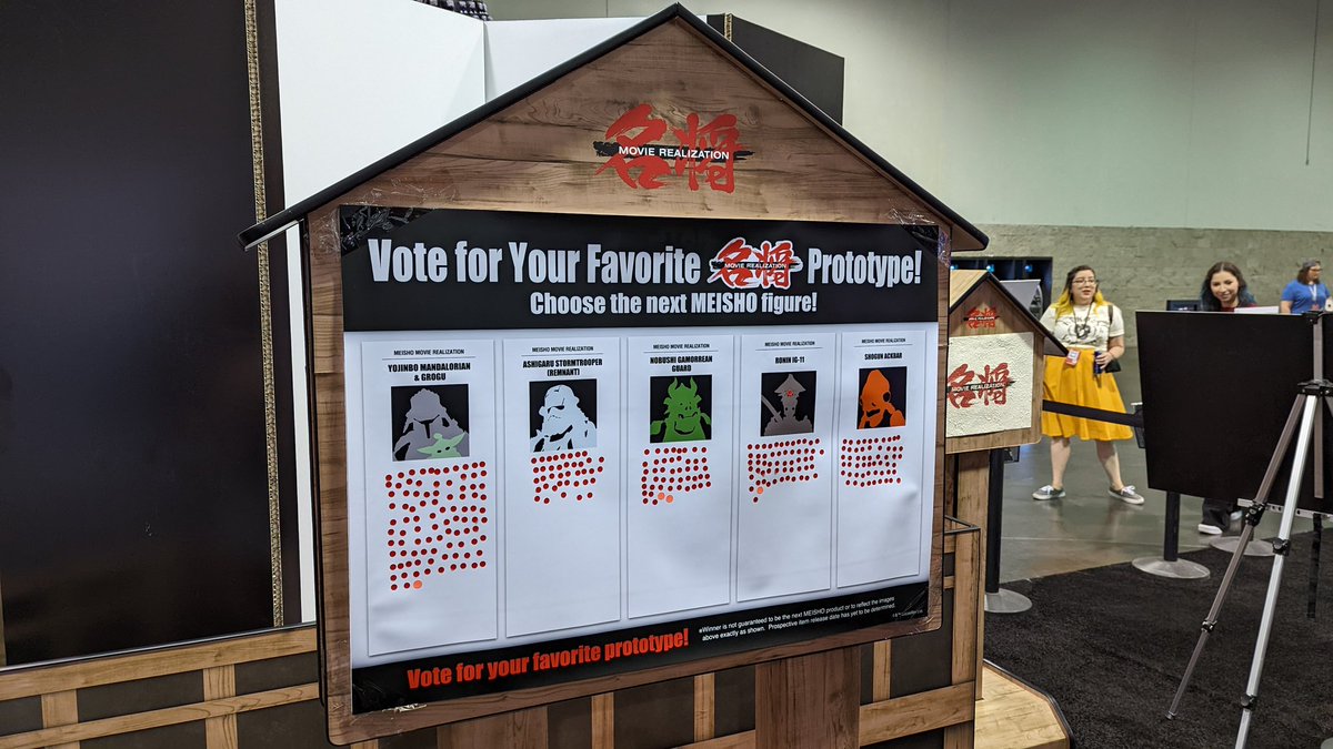 BandaiCollect's tweet photo. While we do not have any more Meisho pins to give away, you can still come down and vote for your favorite prototype on display.
#StarWarsCelebration
#starwars
#meisho
#movierealization https://t.co/TmSg6ZauQC