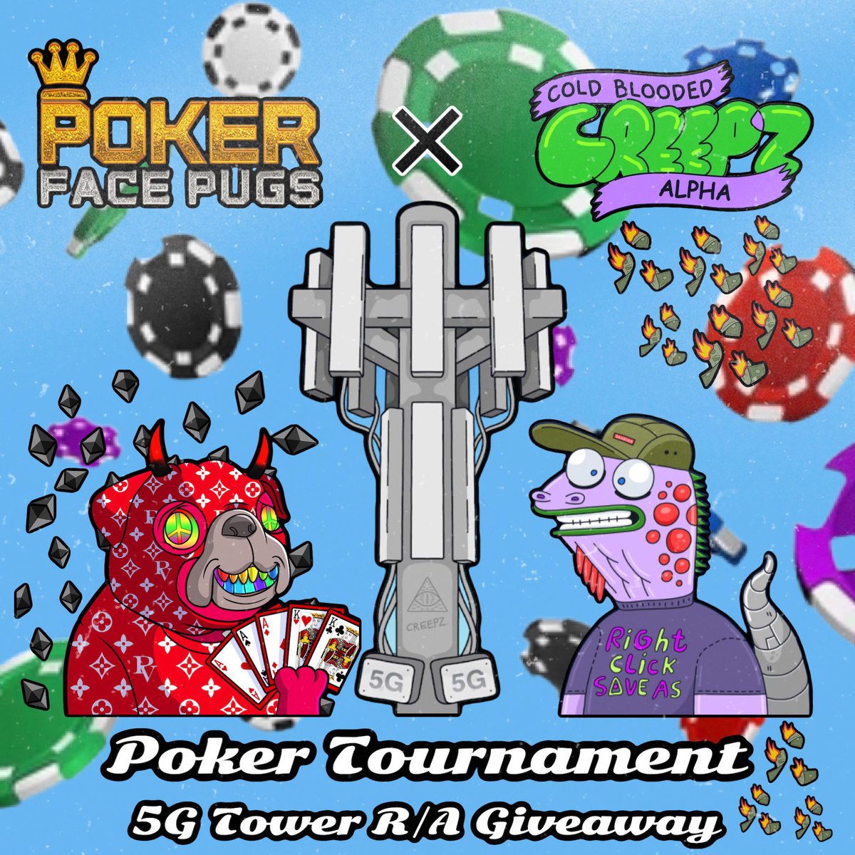 Creepz_Alpha π¦ππ₯ (@creepz_alpha) on Twitter photo πΊπΈ 5/30 Memorial Day, 3:00 PM PST
π 5G Tower R/A Giveaway + Free Mint & WLs
β οΈ @PokerFacePugs Tournament
1οΈβ£ Follow <a href="/Creepz_Alpha/">Creepz_Alpha π¦ππ₯</a> & @PokerFacePugs
2οΈβ£ RT, β₯οΈ, & Tag 3 frens
3οΈβ£ Join PFP discord discord.gg/a7ZcpKhS
π Daily Tournaments w/ Prizes!
#NFTs #CreepzStrongerTogether πΊπΈ 5/30 Memorial Day, 3:00 PM PST
π 5G Tower R/A Giveaway + Free Mint & WLs
β οΈ @PokerFacePugs Tournament
1οΈβ£ Follow <a href="/Creepz_Alpha/">Creepz_Alpha π¦ππ₯</a> & @PokerFacePugs
2οΈβ£ RT, β₯οΈ, & Tag 3 frens
3οΈβ£ Join PFP discord discord.gg/a7ZcpKhS
π Daily Tournaments w/ Prizes!
#NFTs #CreepzStrongerTogether