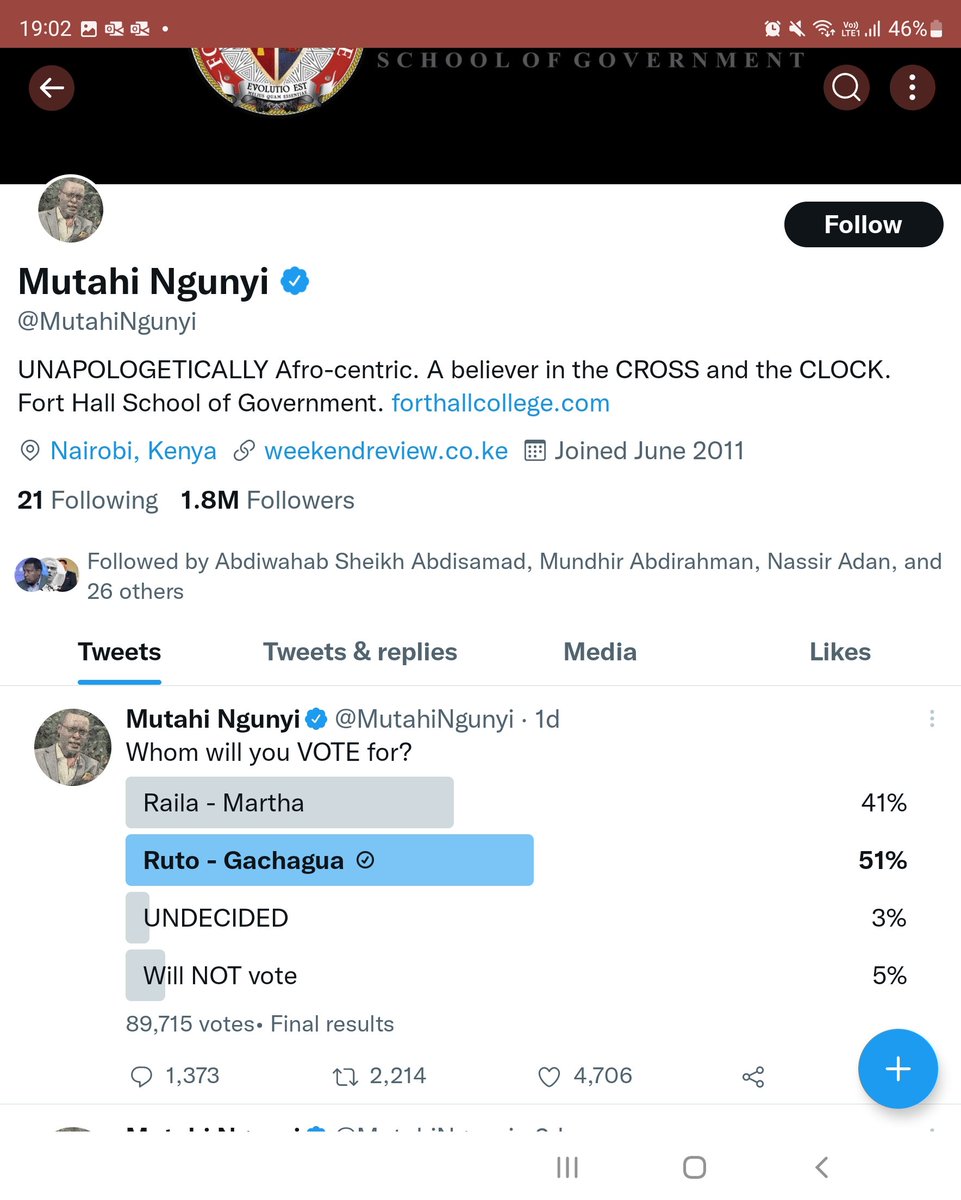 ahmednasirlaw's tweet photo. A 10% difference is a Mutahi Ngunyi poll is about 25-30% gap in a normal poll. https://t.co/1SUAudaNzD