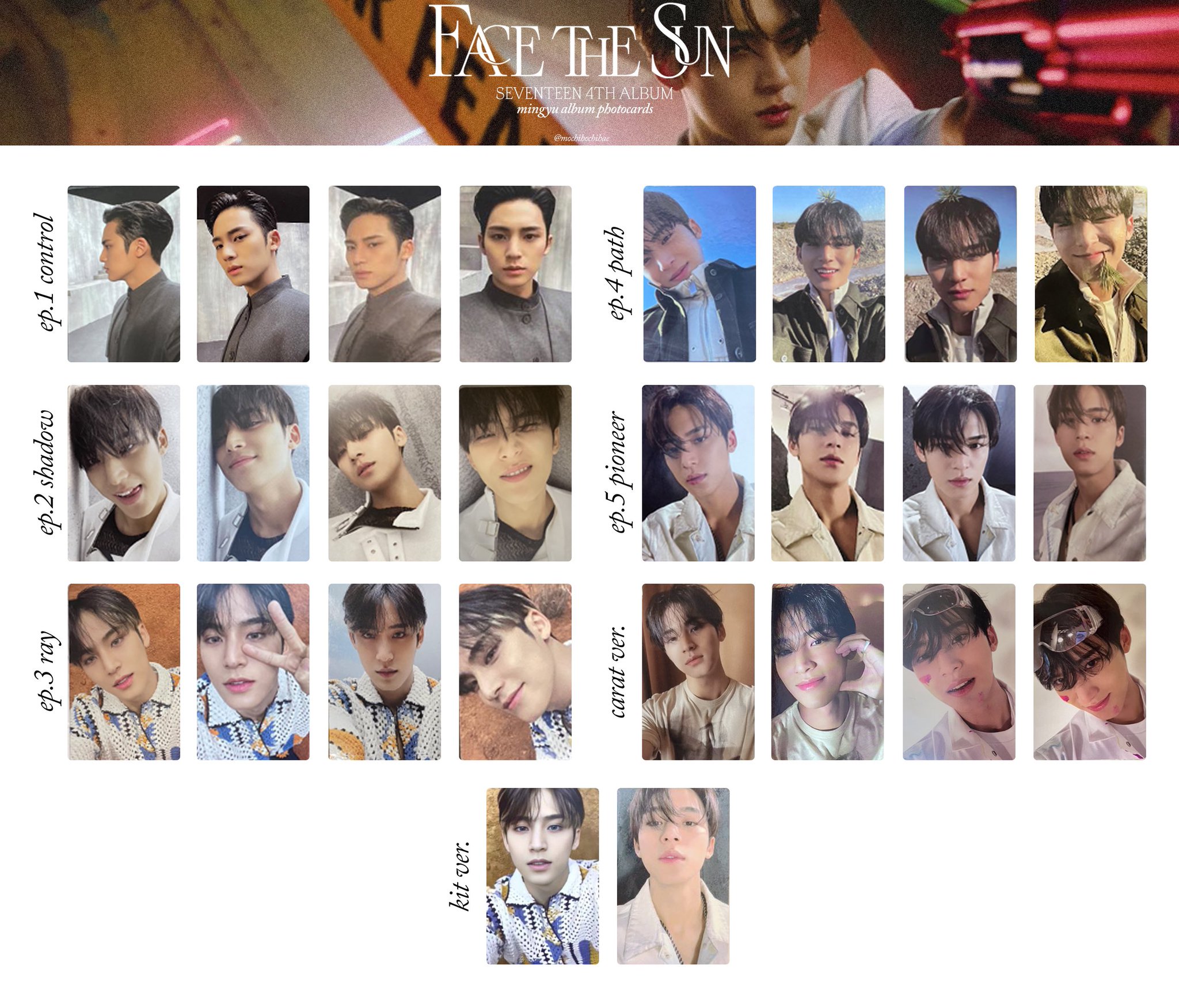 SEVENTEEN MINGYU Face the Sun photo card Weverse Limited