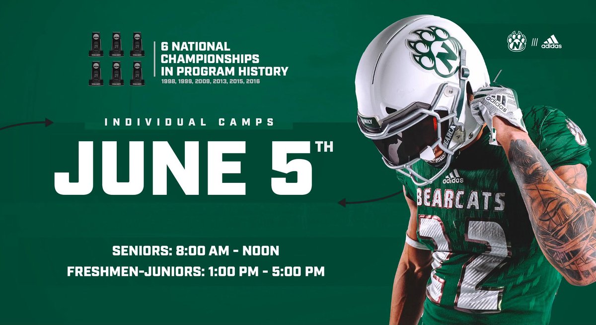 🚨Last day to sign up and receive the discounted price🚨 We have a great turnout already. We are looking to add some future Bearcats from this camp. Get signed up now! Signup link below👇👇 🔗 bearcatfootballcamps.com/individual-cam…
