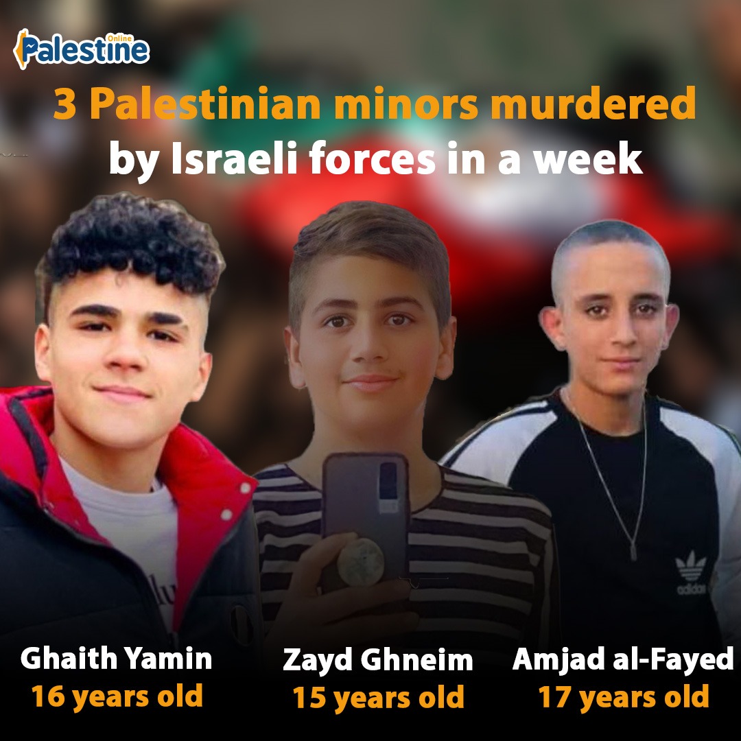 OnlinePalEng's tweet image. Three Palestinian students were murdered by Israeli occupation forces within a week in the occupied West Bank.