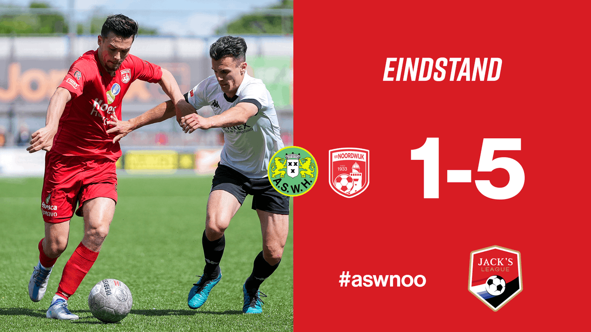 scvvnoordwijk's tweet photo. Fikse overwinning Noordwijk; goals van Van der Zalm (2), Van Staveren (2) en Van Oosten. 1-5 tegen degradant ASWH. #aswnoo https://t.co/J4AYCCEbSI