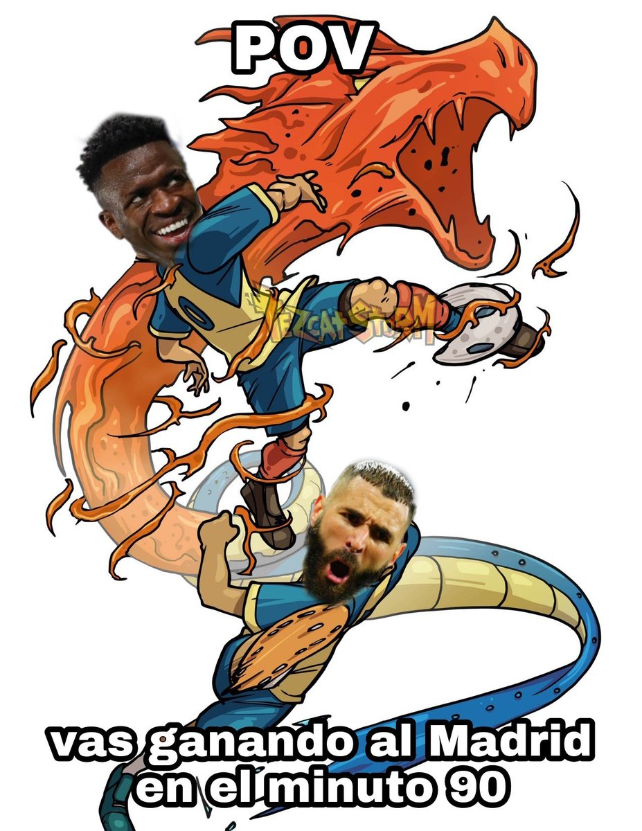 TezcatStorm's tweet photo. que hacen Benzema y Vinicius? cortaos un poco tronco que todavía quedan 3 minutos de descuento https://t.co/ozjC10KszT