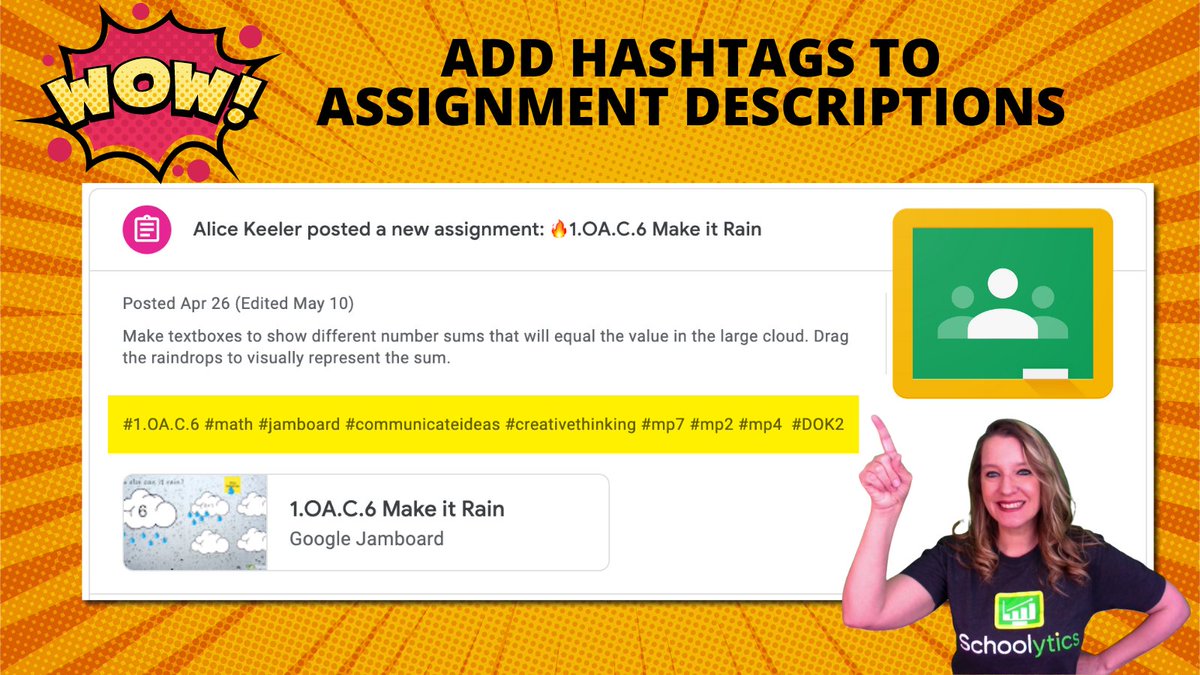 Get in the habit of adding hashtags to Google Classroom assignments. What do you want to keep track of? Standards, critical thinking, assignment completion? 

Use schoolytics.com for free to see how each student performs on the assignment tags.