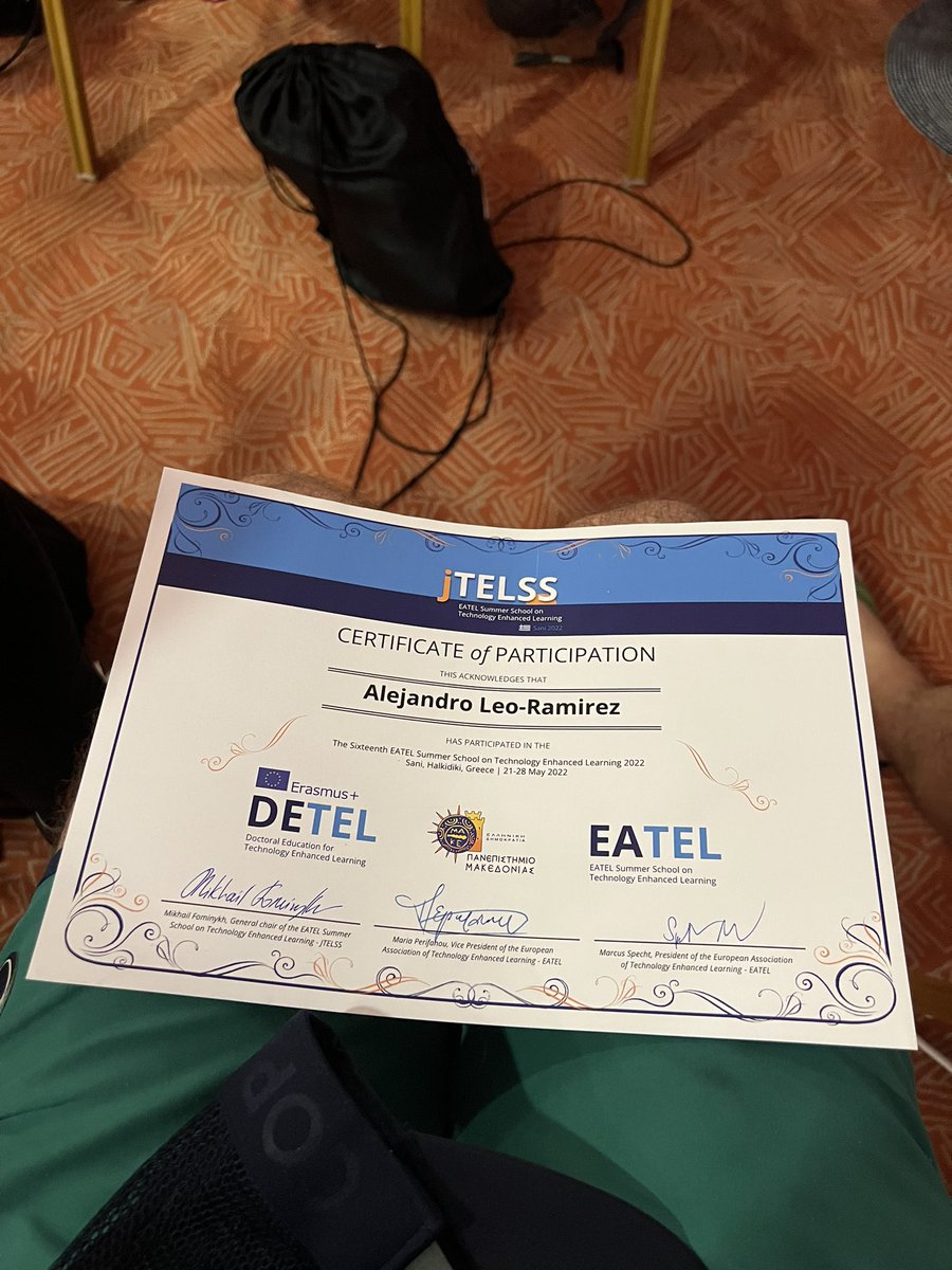 Everything is temporary, but the memories stays forever. Thank you very much <a href="/jtelss/">JTELSS</a> for all your involvement and the knowledge you have given us during these days. Specially thanks to <a href="/MikhailFominykh/">Mikhail Fominykh</a> and <a href="/mariaperif/">Maria Perifanou</a>. #JTELSS #JTELSS22

See you next year! ❤️