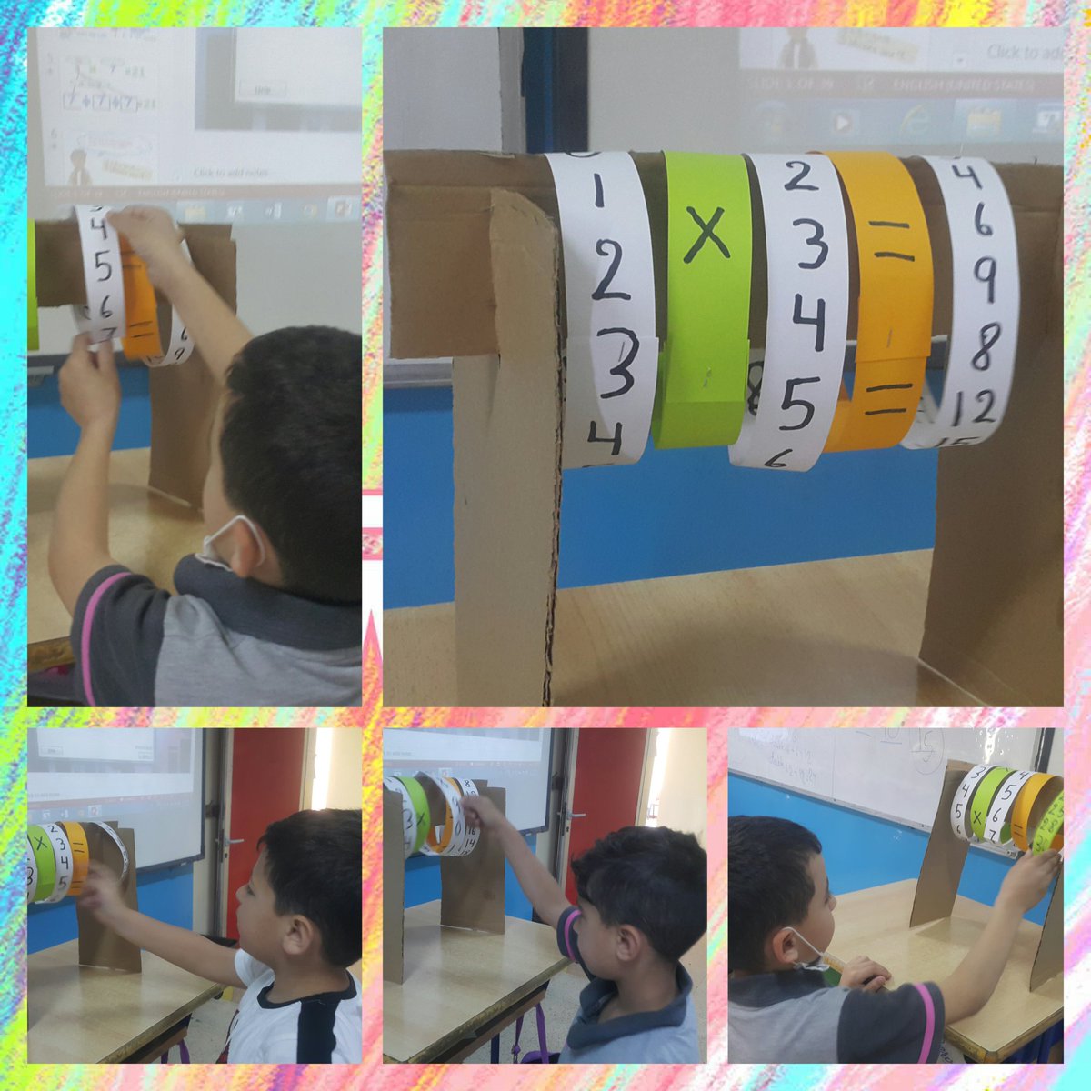 Ghina_00's tweet photo. Grade 2 learners used the multiplication machine to create and solve the multiplication sentences ❌#Multiplication @MakAishaSchool @FawziehHn https://t.co/CGw5xSmamK