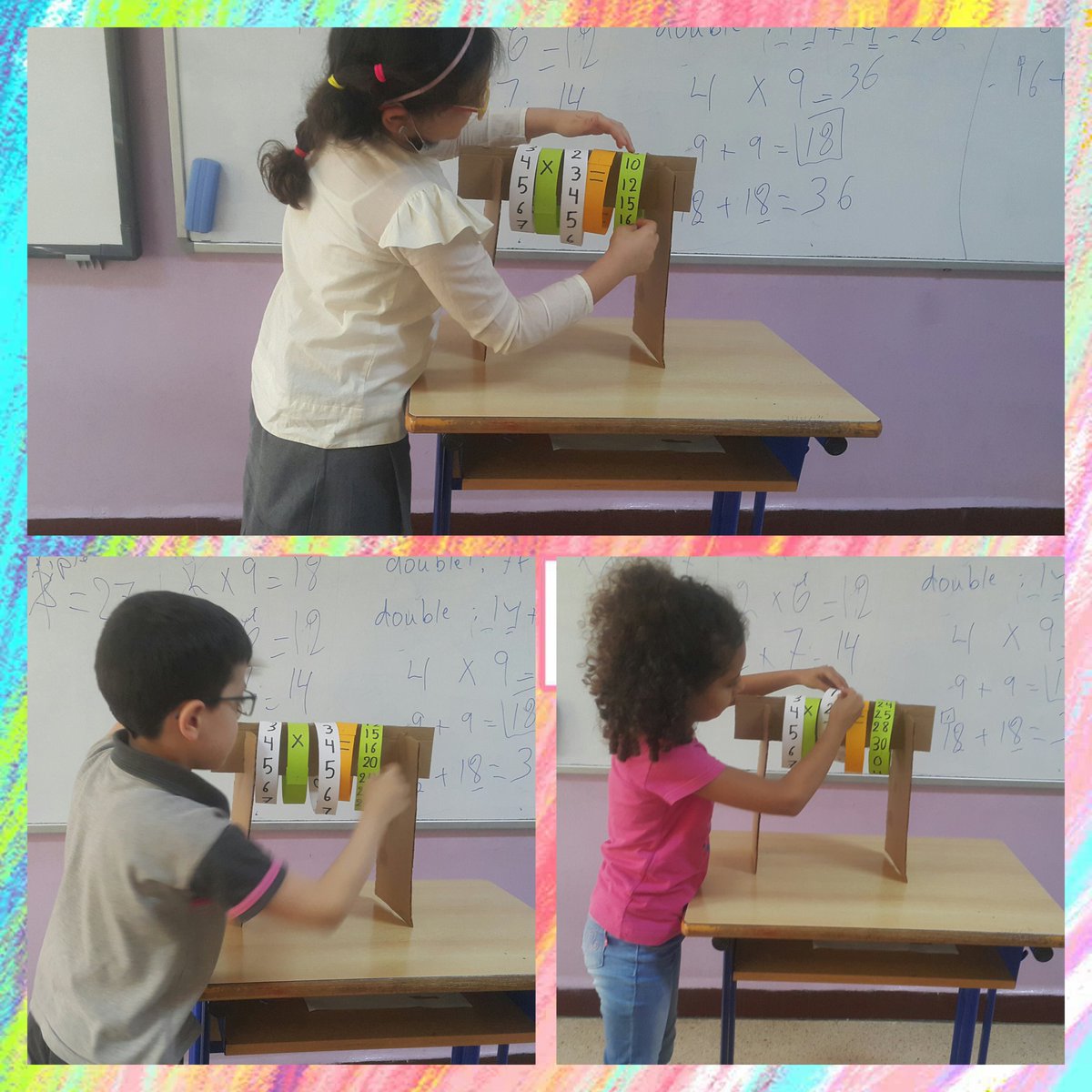 Ghina_00's tweet photo. Grade 2 learners used the multiplication machine to create and solve the multiplication sentences ❌#Multiplication @MakAishaSchool @FawziehHn https://t.co/CGw5xSmamK
