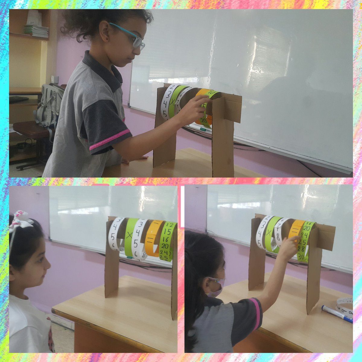 Ghina_00's tweet photo. Grade 2 learners used the multiplication machine to create and solve the multiplication sentences ❌#Multiplication @MakAishaSchool @FawziehHn https://t.co/CGw5xSmamK