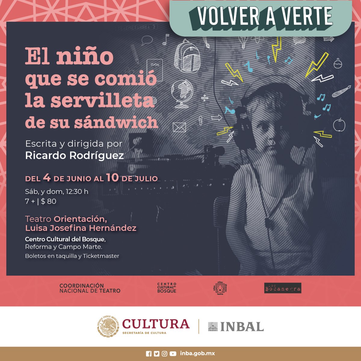 Vuelve El niño que se comió la servilleta de su sándwich de <a href="/ricardorodzzz/">Ricardo</a> con un elenco bellísimo: <a href="/tetespinoza/">Teté Espinoza</a>, <a href="/soliguaran/">Laura “La Guayabita” Baneco</a>, Daniel Ortiz y <a href="/joshuaokamoto/">Joshua Okamoto</a> 🔥

ESTRENO: 4 de junio

S. y D. a las 12.30h | Teatro Orientación del Centro Cultural del Bosque 🥪

¿Vienen a vernos?
