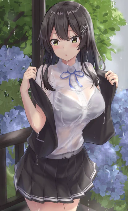 雨宿りする親潮ちゃん
#艦これ 