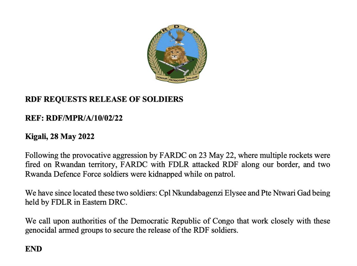 Rwanda Defence Force tweet media