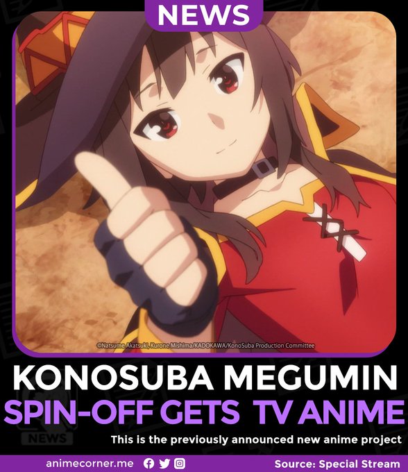 💥KonoSuba Season 3 has been officially announced! Studio Drive is  animating it. . . . . . #konosuba #anime #kazuma #aqua #megumin…