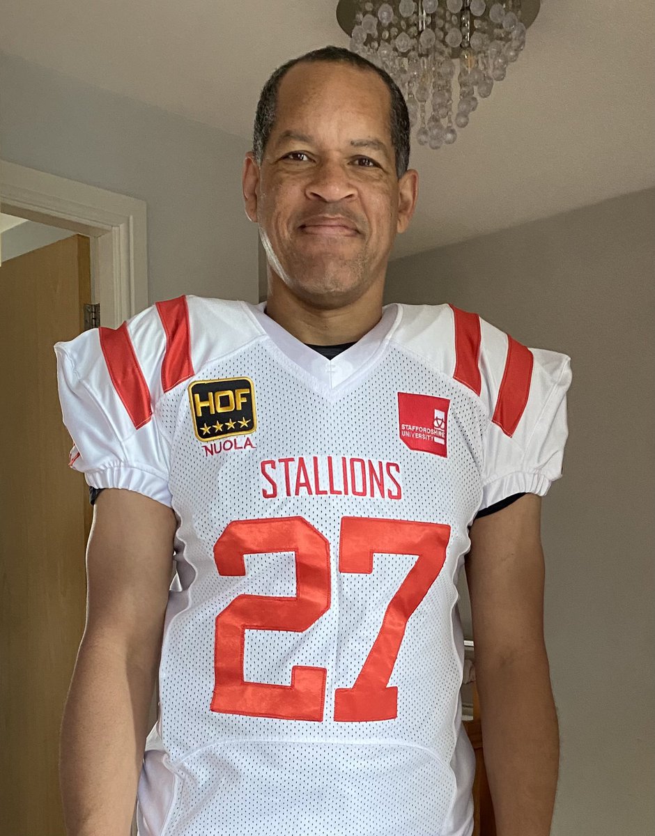 wyse2point7's tweet photo. Loving my @StaffsStallions replica shirt from NuOla Sports. #HOF2007 #27 https://t.co/2ckxl88fRd