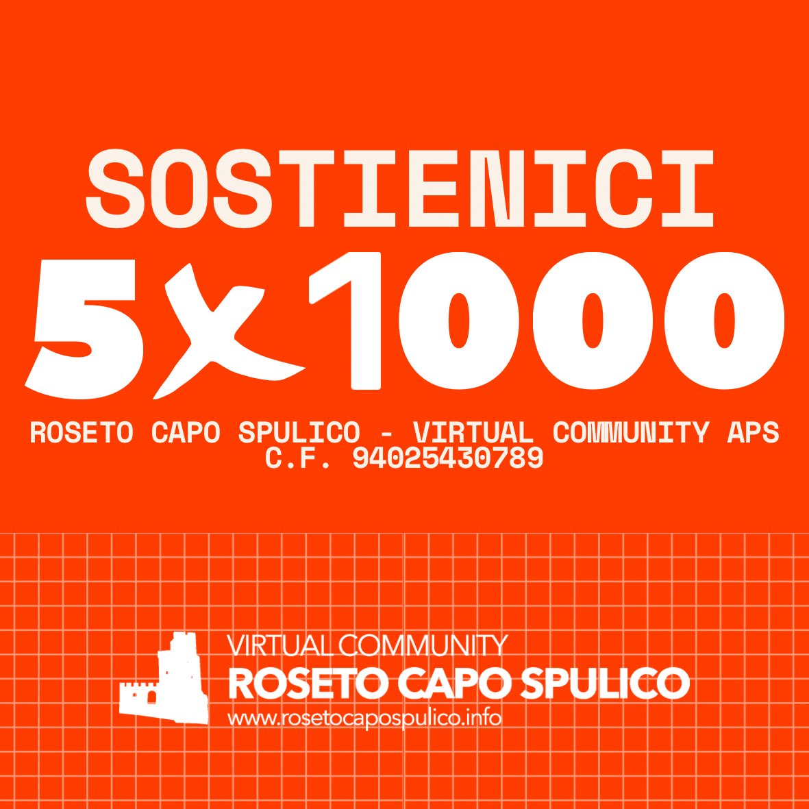 RosetoVirtualCo's tweet photo. 🤏🏻Il tuo sostegno per noi è importante…Ci basta tanto così 🤏🏻

👉Con il tuo 5x1000 puoi far crescere il nostro progetto e il tuo territorio. Con il tuo contributo puoi sostenere il nostro impegno e il nostro percorso.
#sempreconnoi #rosetocapospulico #cinquexmille #sostienici https://t.co/nCp9zqObLW