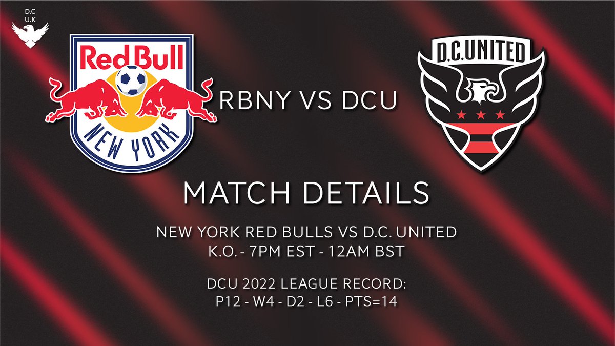 DCUnitedKingdom's tweet photo. MATCH DAY!

Come join us at DCUK for all the build up to the game - https://t.co/MRoDNlJ5eW

⚽️ @newyorkredbulls
⏱️ 7pm ET/12am BST
📺 @FreeSports_TV

#DCUK #LetsFly #ChadBall #RBNYvDC #FTRB https://t.co/k4Q5jyhggB