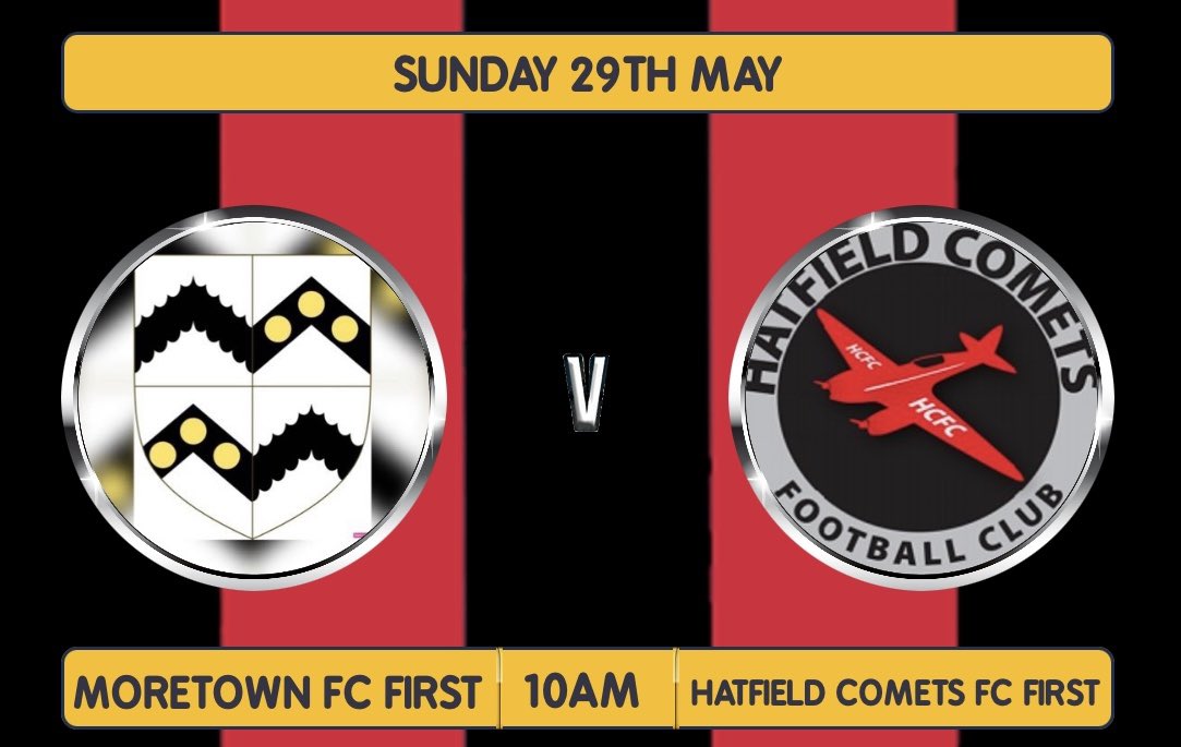 comet_youth's tweet photo. This Sunday (29/5/22) sees our Mens team in the final of the Goulding Junior Cup 21/22.
10amKO @ Toulmin Drive, St Albans.
Please go along and show them your support.
Good Luck Comets! https://t.co/EUmc2KrT2q