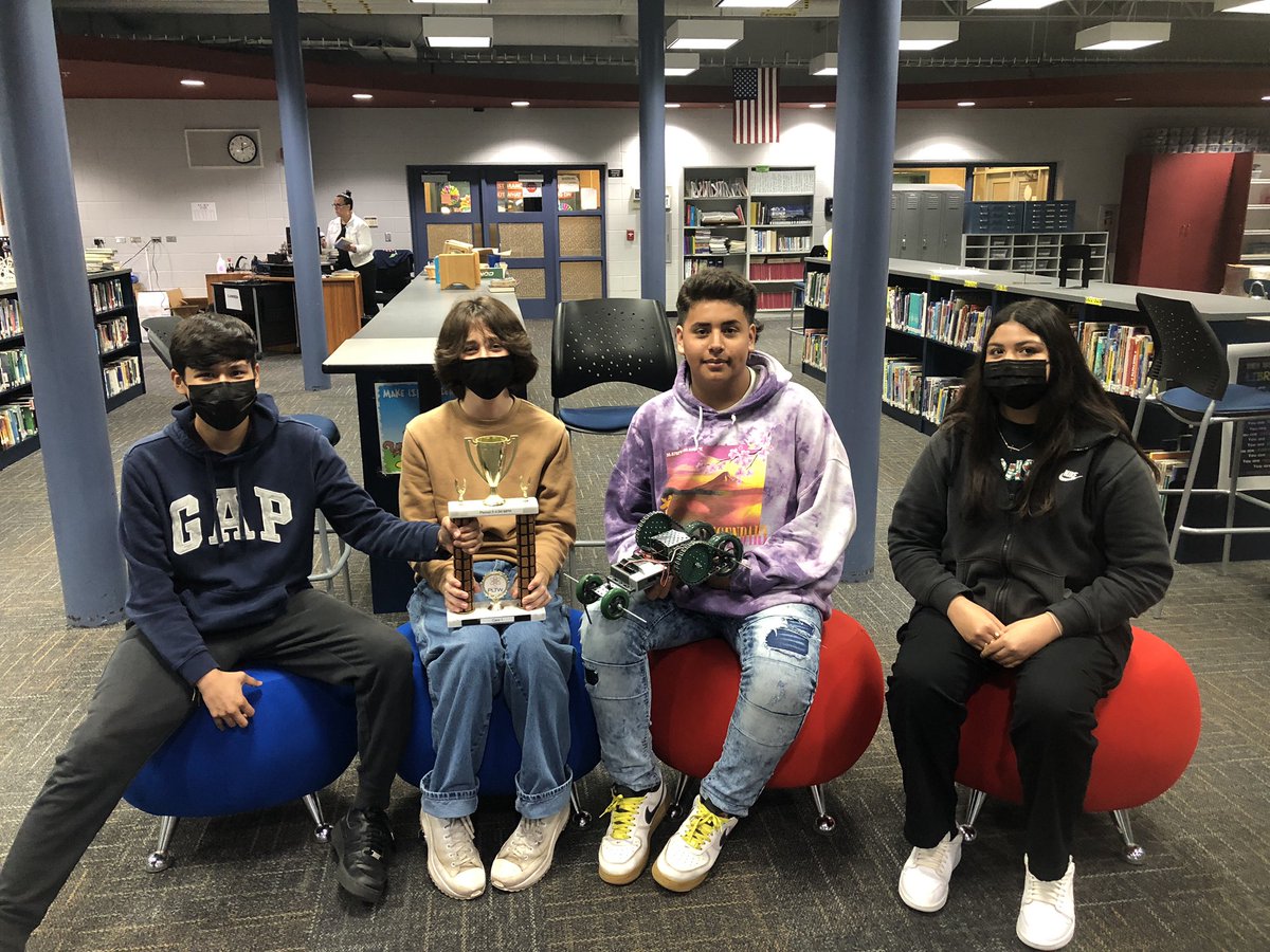 cte_washington's tweet photo. PLTW Automation and Robotics Class completed their Robotic Drag Races last week! Winners from Mr Gs Period 2 , 5 and 8 were awarded their names on the trophies and gift cards for their engineered innovations! #thegeneralway https://t.co/QXtQFeHMir