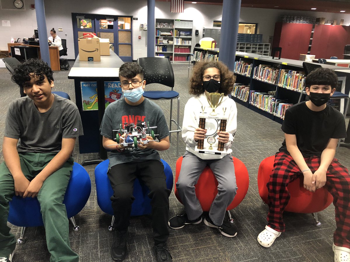 cte_washington's tweet photo. PLTW Automation and Robotics Class completed their Robotic Drag Races last week! Winners from Mr Gs Period 2 , 5 and 8 were awarded their names on the trophies and gift cards for their engineered innovations! #thegeneralway https://t.co/QXtQFeHMir