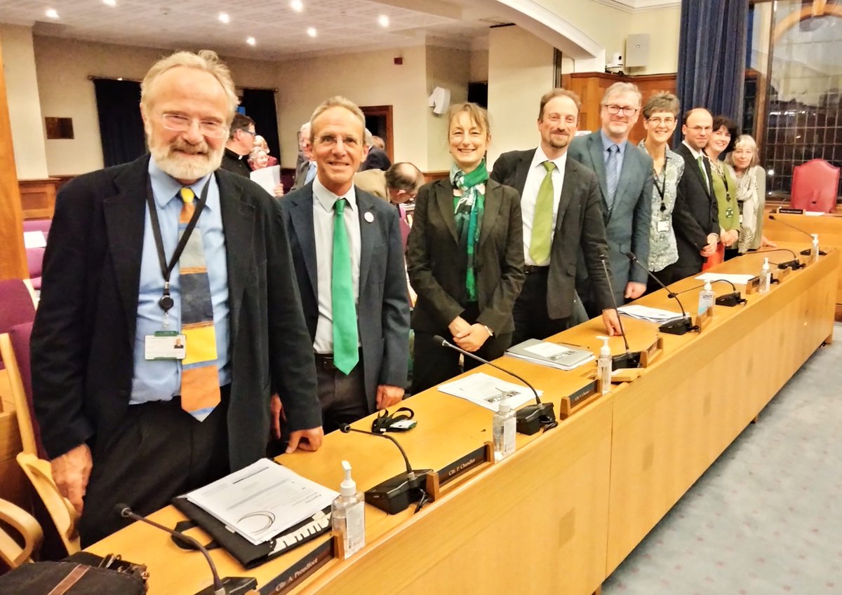 Here's our team of nine Green councillors at their first full Council meeting this week. With a bigger team, we can do even more to serve our residents and our area and be a constructive opposition on the Conservative-dominated Council.