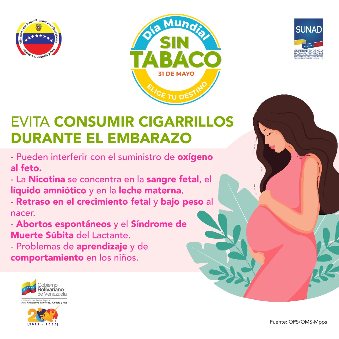 FalconSunad's tweet photo. Continuamos nuestra campaña en el marco del Día Mundial Sin Tabaco 2022.

Hoy reflexionamos sobre los riesgos que ocasiona el uso de estás drogas en una de las etapas más bonitas de la mujer.

#díamundialsintabaco2022
#venezuelalibrededrogas
#tobaccoexposed
@SUNADoficial https://t.co/dEAbmJ48cK