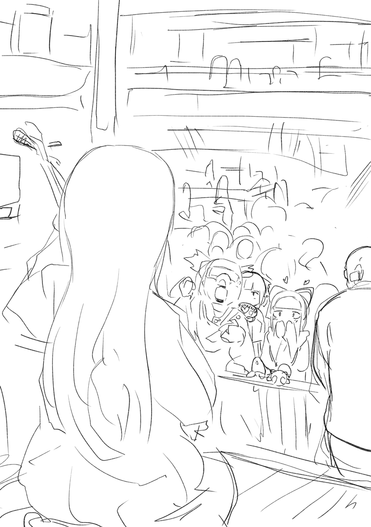 AOCの世界観に自分の描いたキャラを落とし込もうと落書き
うちのキャラだけだと平和な日常すぎる
 #AOCartist 