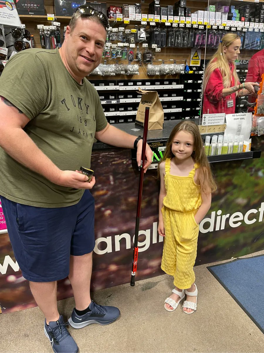 Getting kids out fishing is back one happy little girl today off to try her new kit out