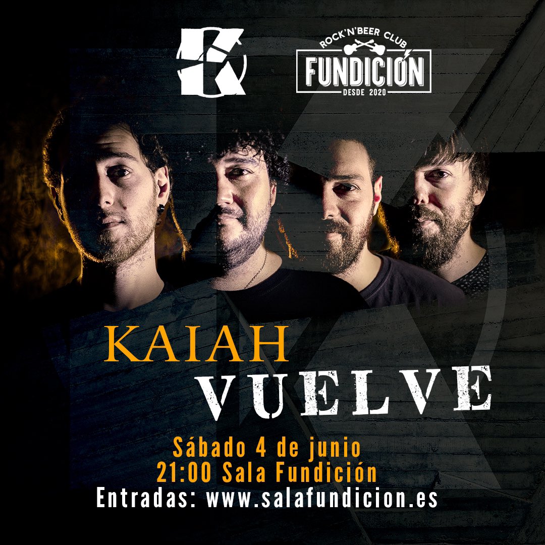 QuiqueAlcalde's tweet photo. 🔥🤘🏾 Cuatro años después, desempolvamos @kaiahband para estar el próximo sábado día 4 en la Sala Fundición junto a @Infamia_Metal
🎟Entradas anticipadas (9 euros) en https://t.co/A5YgNPlYzD
#kaiahband #letsprog #progmetal #progrock #progressiverock https://t.co/lH0qjA9QHv