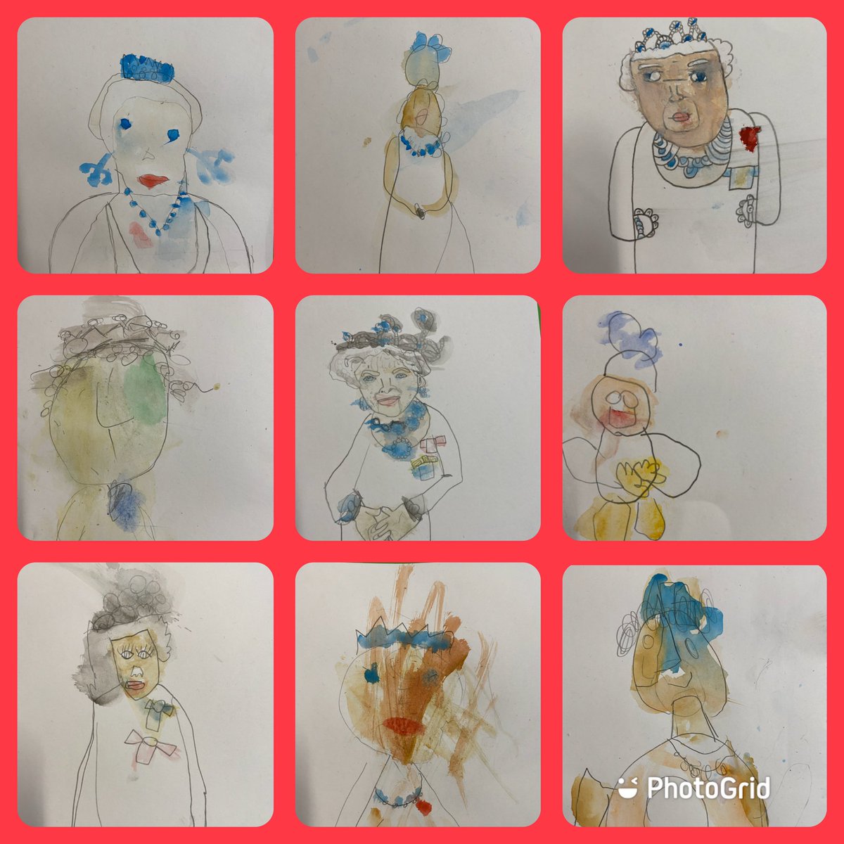 BubsyTownhill's tweet photo. I am so proud of the amazing art work that our STF pupils have done this week! The portraits of the queen are super 👑🇬🇧🖌👏🏻 #tcsjubilee #tcsjstf #tcsistf #tcsea https://t.co/mQSc1fS5W5