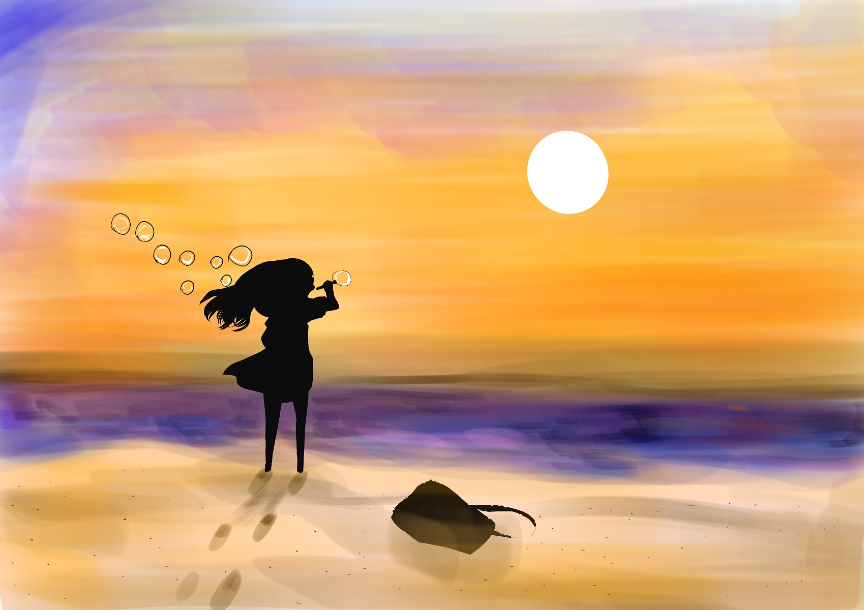 破山 クロ イラスト 海 夕日 夕暮れ 青春 しゃぼん玉 絵描きさんと繋がりたい イラスト好きさんと繋がりたい 夕日にしゃぼん玉 T Co Qryrv25nhu Twitter