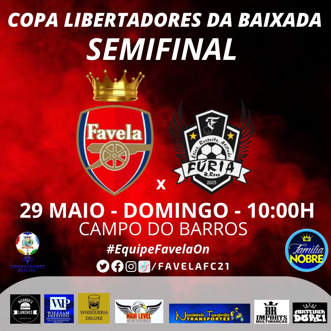 GlsantosF's tweet photo. Amanhã o @Favelafc21  éa Chatuba na libertadores da baixada, contamos com o apoio de toda comunidade pra continuar em busca do objetivo maior que éo título . 
Pra cima @Favelafc21 .
Local da batalha : Barros Futebol Clube
Av. Francisco Baroni, 545 - Jardim Santa Rita, nova Iguaçu https://t.co/U5QSN5SKNp