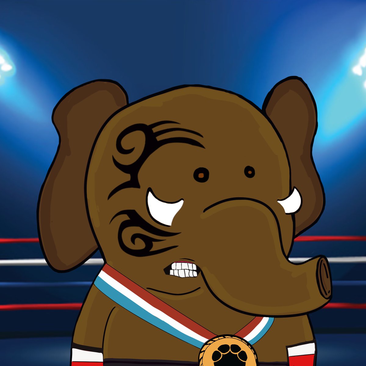 Hey <a href="/MikeTyson/">Mike Tyson</a> ! We fight to save Elephants!
Our <a href="/barteuartist/">Barteu.eth</a> made something for you!
 Join the HERD! 🐘💙🥊 #NFT #rt4xp #epicsquad