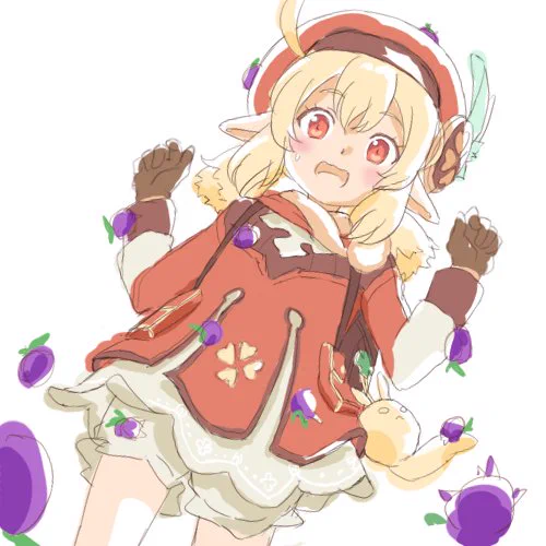 #原神初心者の頃を振り返って 
初めの頃クレーちゃんがメールで原石と素材くれたことがあってその時のことを描いたりしてました🌱 