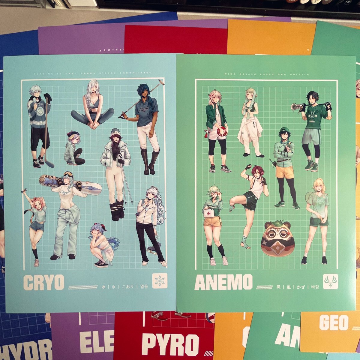 HonHonOfficial's tweet photo. Some of the new prints for #Dokomi!
I won‘t have the individual character prints with me you can get online as 50 designs are just too many to gamble on concerning printing numbers. If anyone is interested though, PM me and I can bring a few copies per request 💜
#GenshinImpact https://t.co/rg0x2uH1Mg