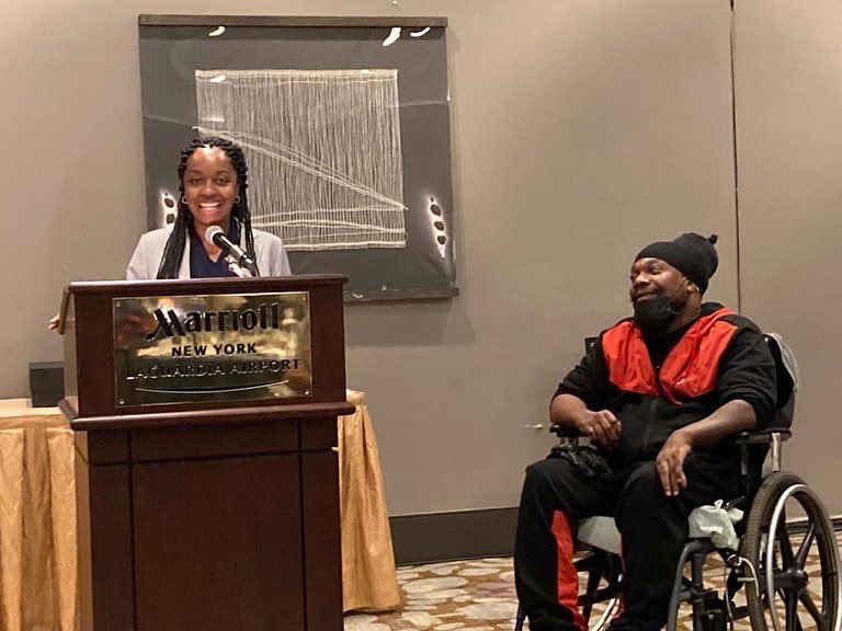 CMBrooksPowers's tweet photo. Had a wonderful time at the 33rd Annual #HankCarter #WheelChairClassic Fundraising Gala. I was able to recognize #FarRockaway’s own, Curtis Boyd. Such strength and resilience in the room. https://t.co/PtPmZKJD8k