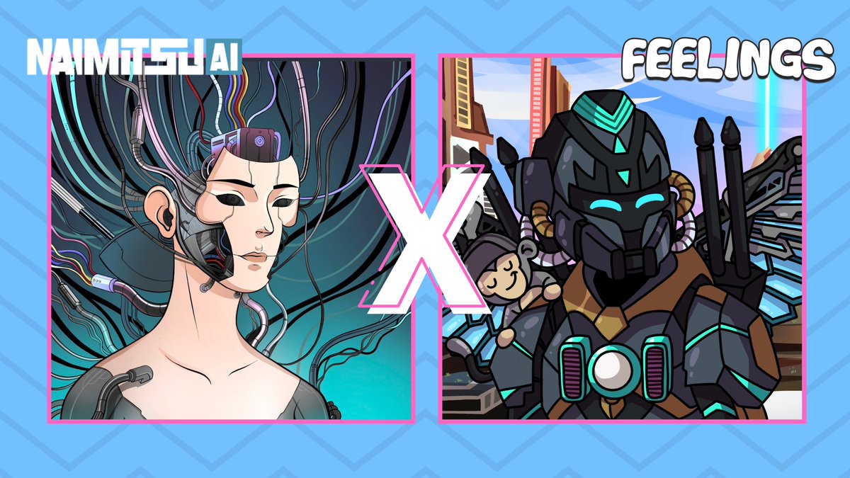FeelingsNFT_'s tweet photo. The AIs are starting to have feelings! 
🤖 @NaimitsuAI X @FeelingsNFT_💙

We are giving away
2x @NaimitsuAI WL spots
2x @FeelingsNFT_ WL spots

To enter,
- Follow @NaimitsuAI and @FeelingsNFT_ 
- Like &amp; RT
- Tell your friends that we're all gonna make it!

24h, Good luck fam!🥳 https://t.co/AVdB3WyCsb