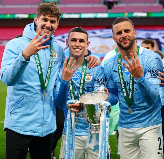 Happy birthday to John Stones, Phil Foden, and Kyle Walker.    : Tom Flathers/Manchester City FC (Getty Images) 