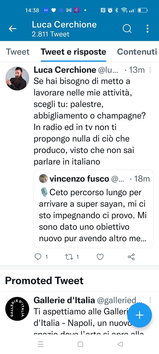 GianguidT's tweet photo. @enzogoku69 Mi ha bloccato #bigcircle
Vincenzo quanto sei cringe!
Sull'italiano mi cadi??
Guarda che "di"mette a lavorare
Nello champagne
Te fa fa la fragolina
Gesù Gesù https://t.co/5f0gIPNMik