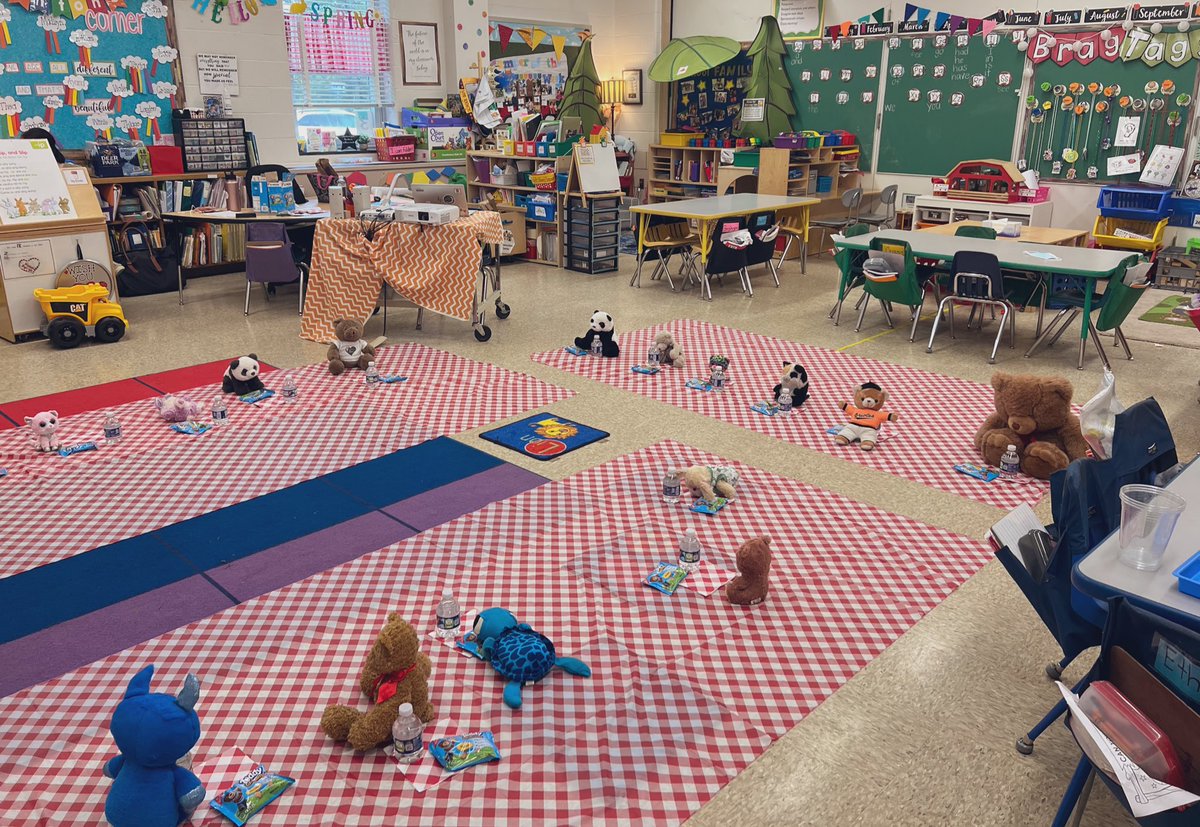 We don’t let the rain stop us from having a teddy bear picnic! Thank you PTA for this fun treat! <a href="/PineGrove_BCPS/">Pine Grove Elementary</a>