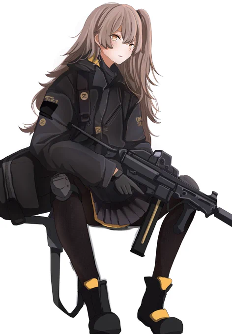 9日目 UMP45 全天候特殊戦闘装備(少女前線)描いてみました。 
#ドルフロ #少女前線 