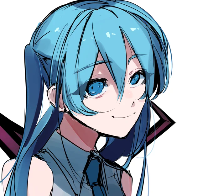 #初音ミク 
新しいペンで試し描き〜 
