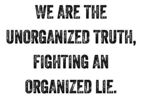 nrynshny's tweet photo. We are the unorganised truth, fighting an organised lie. #Nanus @RahulGandhi https://t.co/fDdkVt2AIU