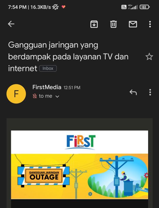 Le6ilman's tweet photo. Dear @FirstMediaCares again?senin seharian, sabtu jg .. Pelanggan ngga dapat apa2, smntr klo telat bayar ada dendanya lumayan 🤣 https://t.co/wmhj1in5SZ