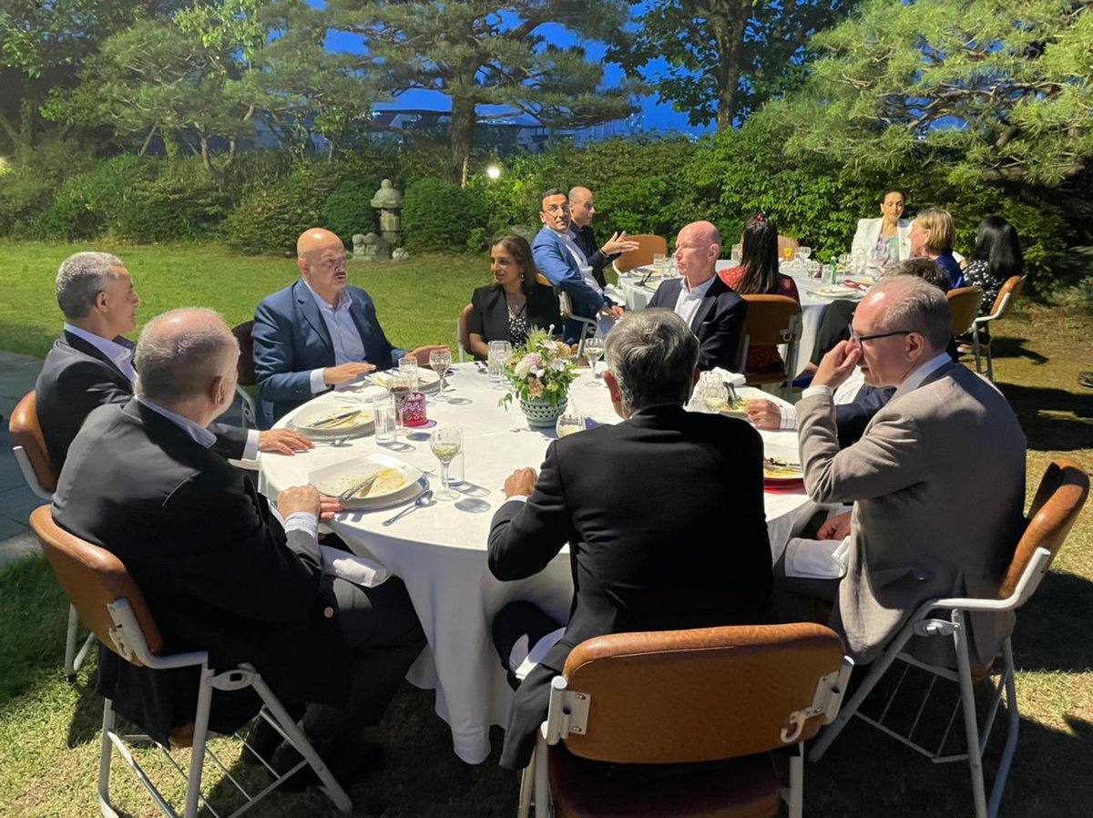 Honored hosting a farewell dinner party for my dear colleagues, Ambassadors of Turkey 🇹🇷, Georgia 🇬🇪, Kuwait 🇰🇼, India 🇮🇳, Brazil 🇧🇷, Norway 🇳🇴, India 🇮🇳, and Spain 🇪🇸. It is sad to say goodbye to our distinguished friends, but we always say; see you soon!