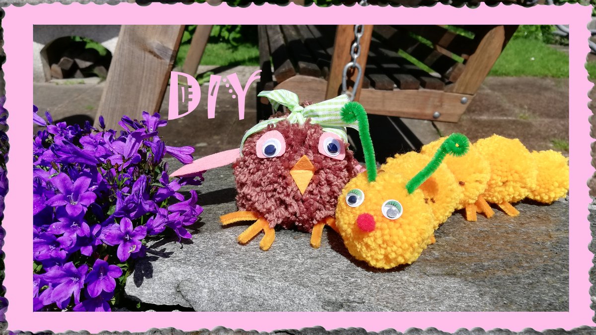 O0Milena's tweet photo. Es ist wieder Zeit für Pompons🧶 ✂DIY- Pompon/ Raupe 🐛&amp; Vogel🐦 mit Pompon- Maker ✂ #handcrafted #pompons #basteln #kreativ #YouTube #YouTubeVideo #smallyoutuber Video dazu gibt es hier 👀Schaut vorbei👉https://t.co/5Da7BT85p2 https://t.co/T9QQKlJi7d