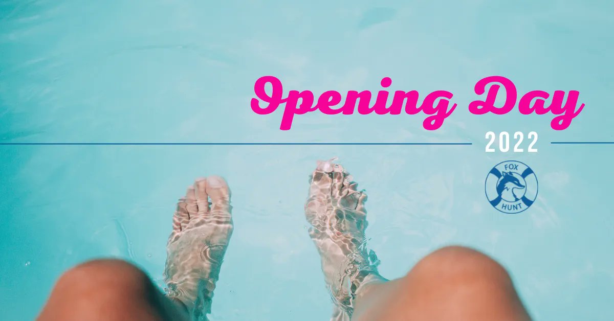 [5/28] It's Opening Day! Come join us poolside and dip your toes in the pool.  

Get the details on our Opening Day BBQ 👉buff.ly/3MYCyPV

#foxhuntpool #summer2022 #summerfun