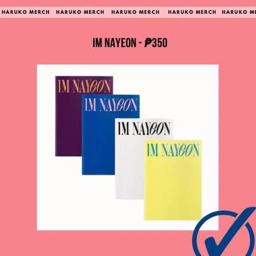 HarukoMerch's tweet photo. PRE ORDER - IM NAYEON MINI ALBUM with pob

₱350 each version

Normal eta
Payo
Ktown4u pobb

📌 4 versions available

Inclusions

Photobook
Cd
Envelope
Pola photocard 
Clear postcard
Business card
Interview folded poster
Photocard
Photocard holder
#TWICE https://t.co/IvCnDP8lJ2