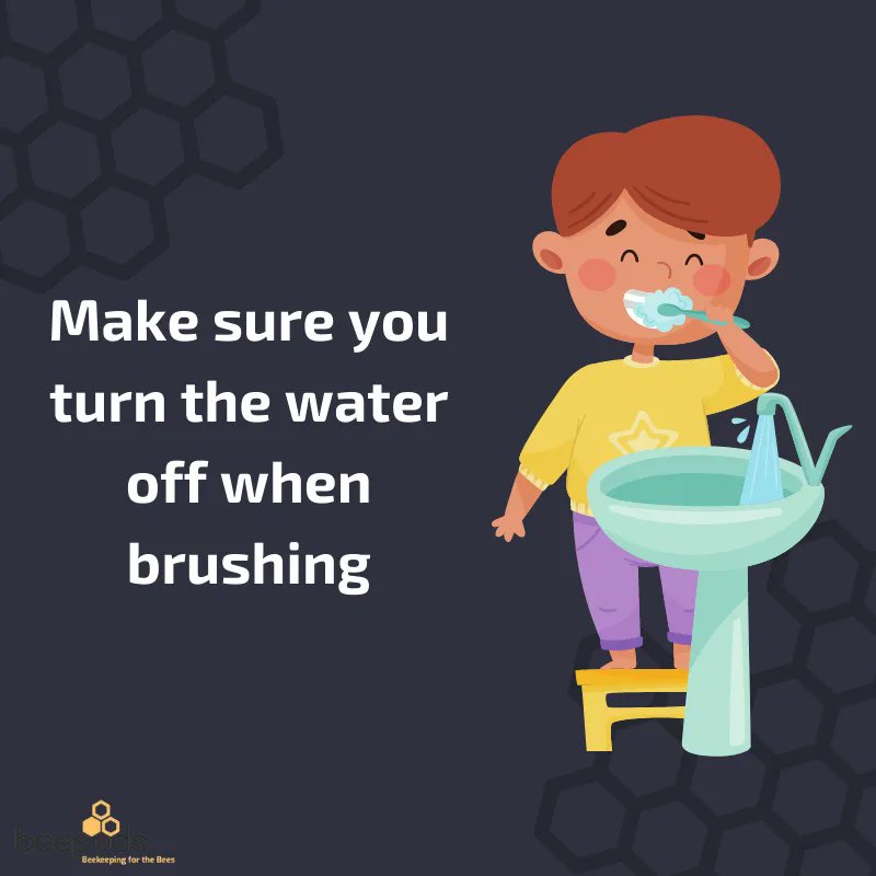 Beepods's tweet photo. Sustainable Saturday:
It takes about 4.68 gallons of water to brush your teeth if you leave your tap running πͺ₯π¦· Don't forget to turn the water off while brushing your teeth!
#Savethebees #Beepods #Sustainabilityfacts #Honey #Bees #Environmentalist #BeekeepingEducation https://t.co/YPdcgkpr57
