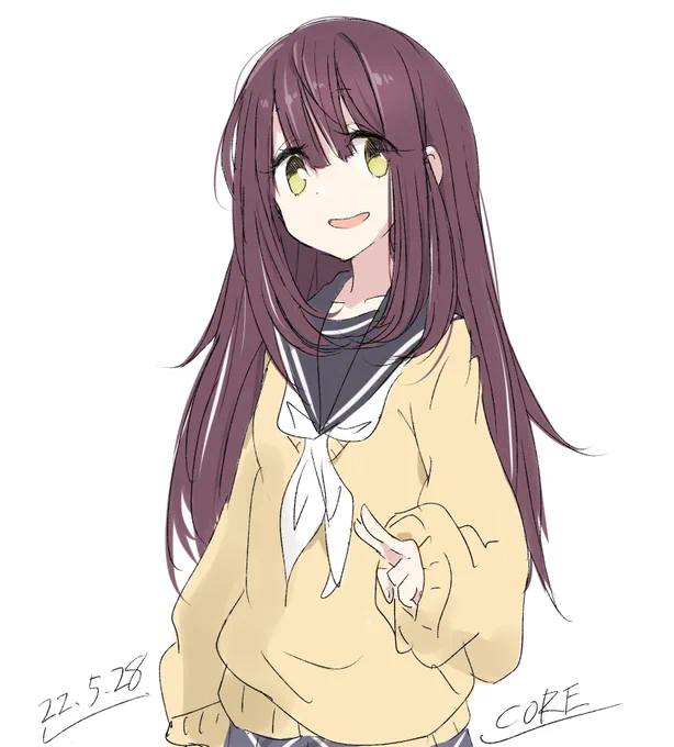 本栖高の制服を着た綾乃ちゃん
#ゆるキャン 