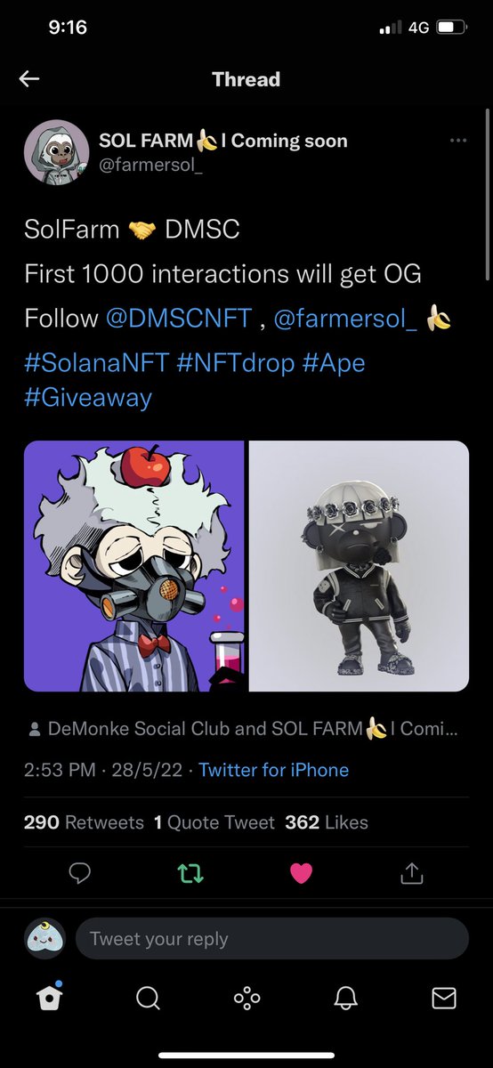 chloe01046's tweet photo. @farmersol_ @DMSCNFT https://t.co/tYiO40OF3Q